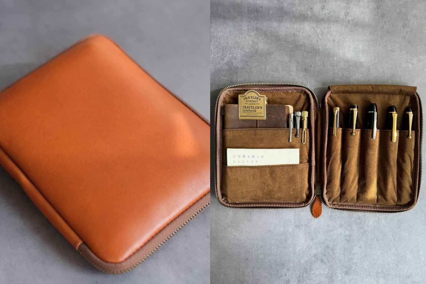 "Every time I open it, I get excited." Stationery pouch Tochigi leather