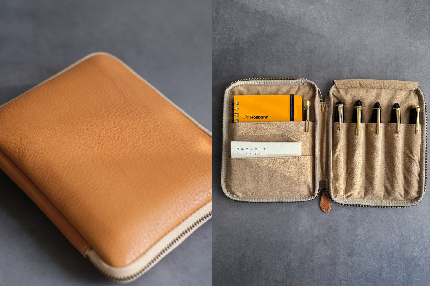 "Every time I open it, I get excited." Stationery pouch Tochigi leather