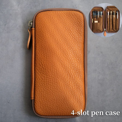 [Pebble Nume] 4-Slot Zipper Pen Case