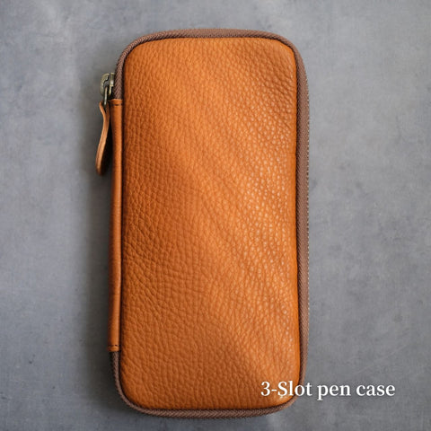 【ペブルヌメ】文具にこだわる人のジップペンケース