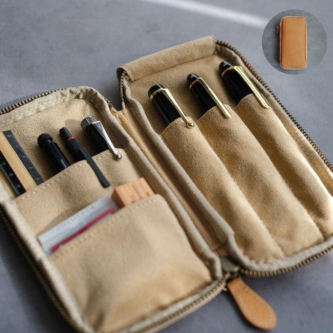 【予約販売】文具にこだわる人のジップペンケース　【栃木レザー】