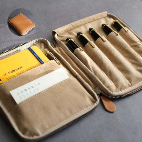 “Every time you open it, your heart flutters” Stationery pouch [Tochigi Leather]
