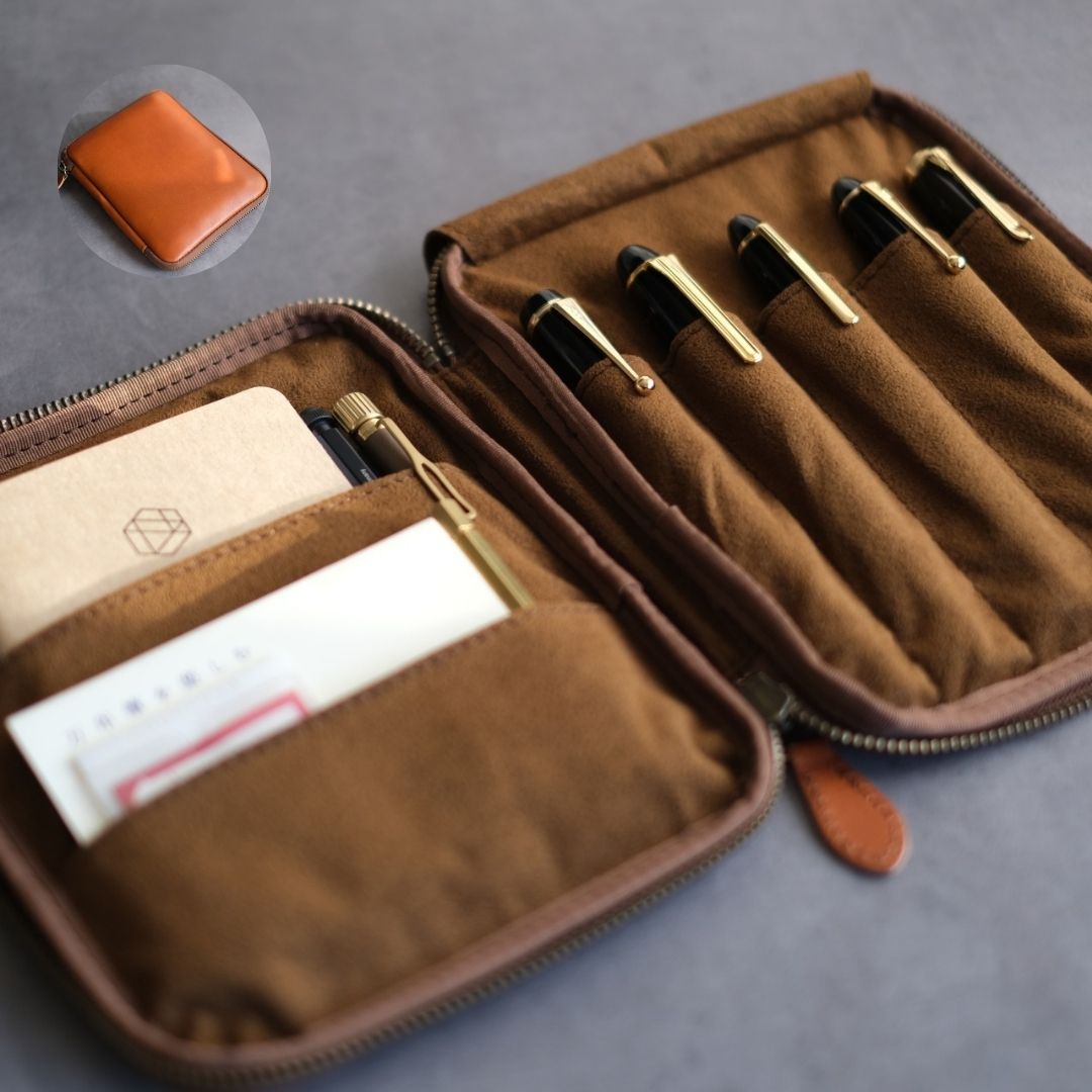 “Every time you open it, your heart flutters” Stationery pouch [Tochigi Leather]