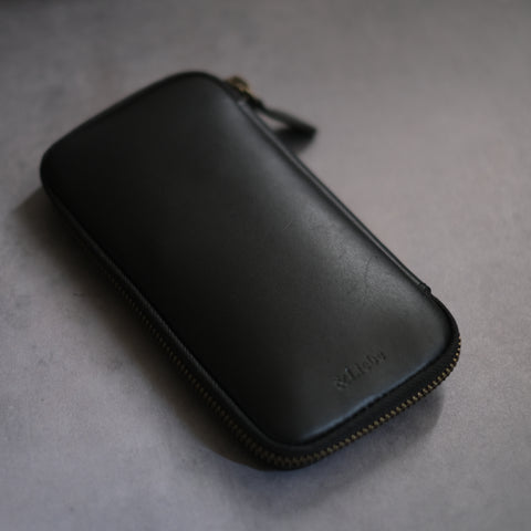 [Pre-order] Zip pencil case for those who are particular about stationery, Tochigi leather, made in Japan 