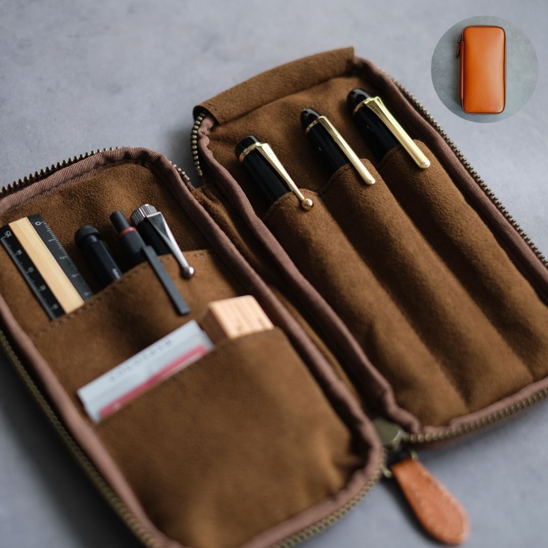 【予約販売】文具にこだわる人のジップペンケース　【栃木レザー】