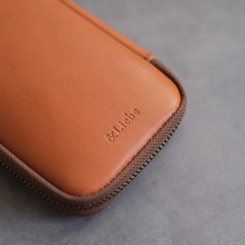 4-Slot Zipper Pen Case [Tochigi Leather]
