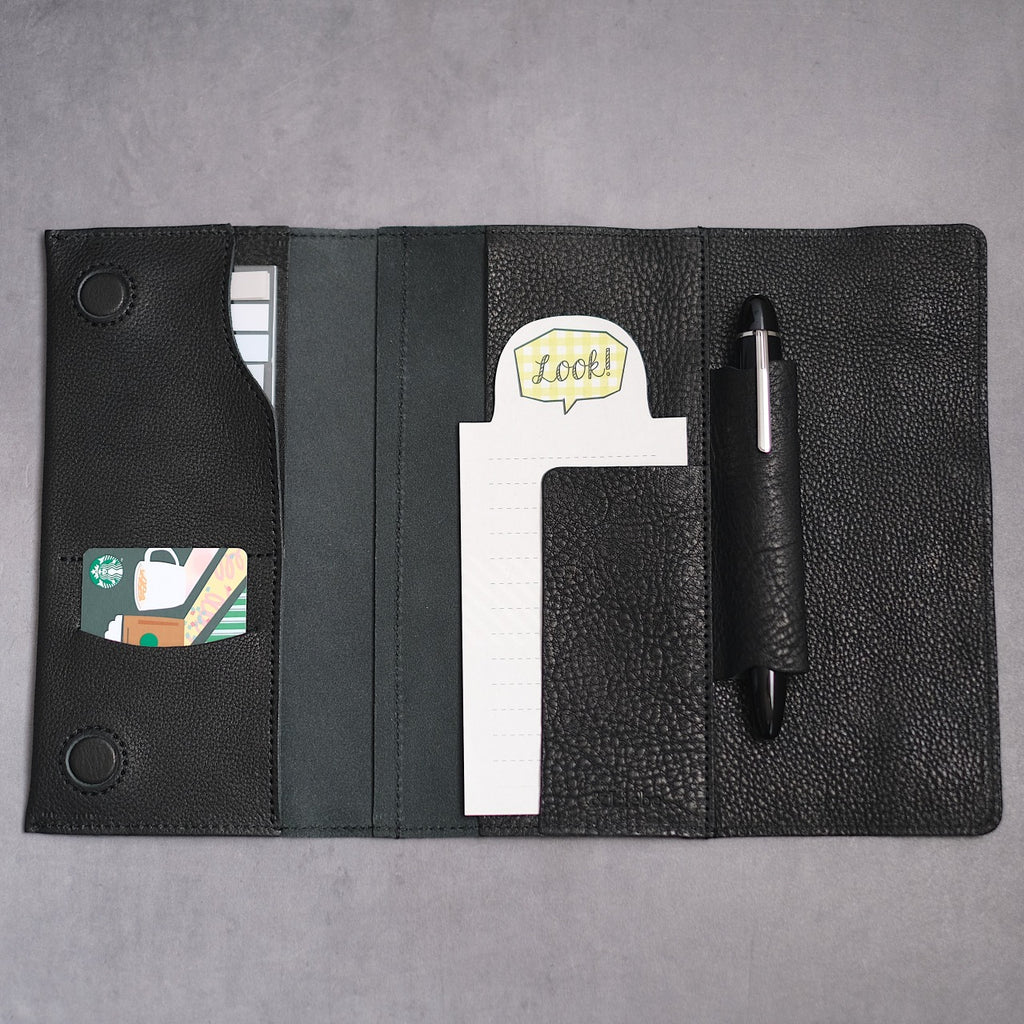 【ペブルヌメ】ペンを持ち歩く　ほぼ日weeks対応カバー　weeks MEGA対応　