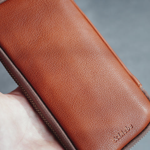 【ペブルヌメ】文具にこだわる人のジップペンケース